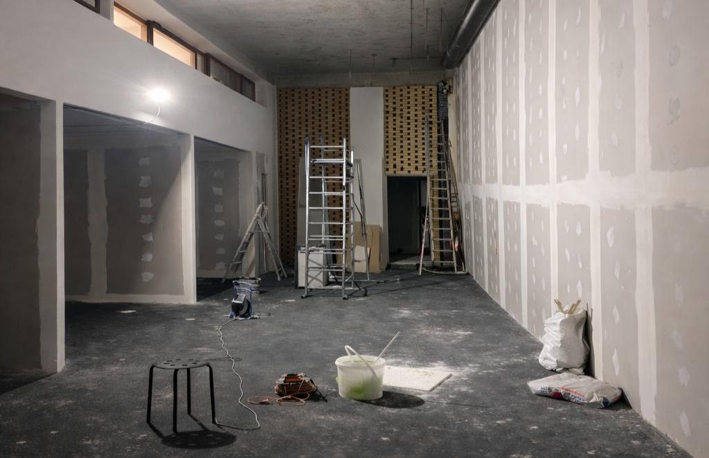Chantier en cours d'un club de nuit à Paris 8e — cloisons et doublages par RIVEX